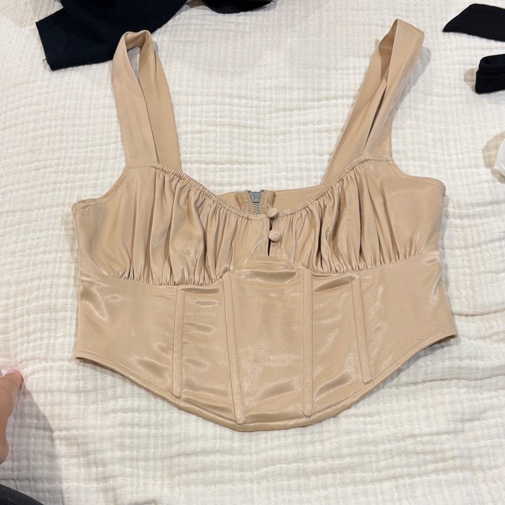 Zara Tan Crop Top